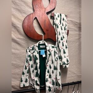 SweetHoney Green and White Kids Pajama Set